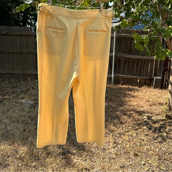 Vintage 1960s yellow wide leg trousers - Picture 3 of 7
